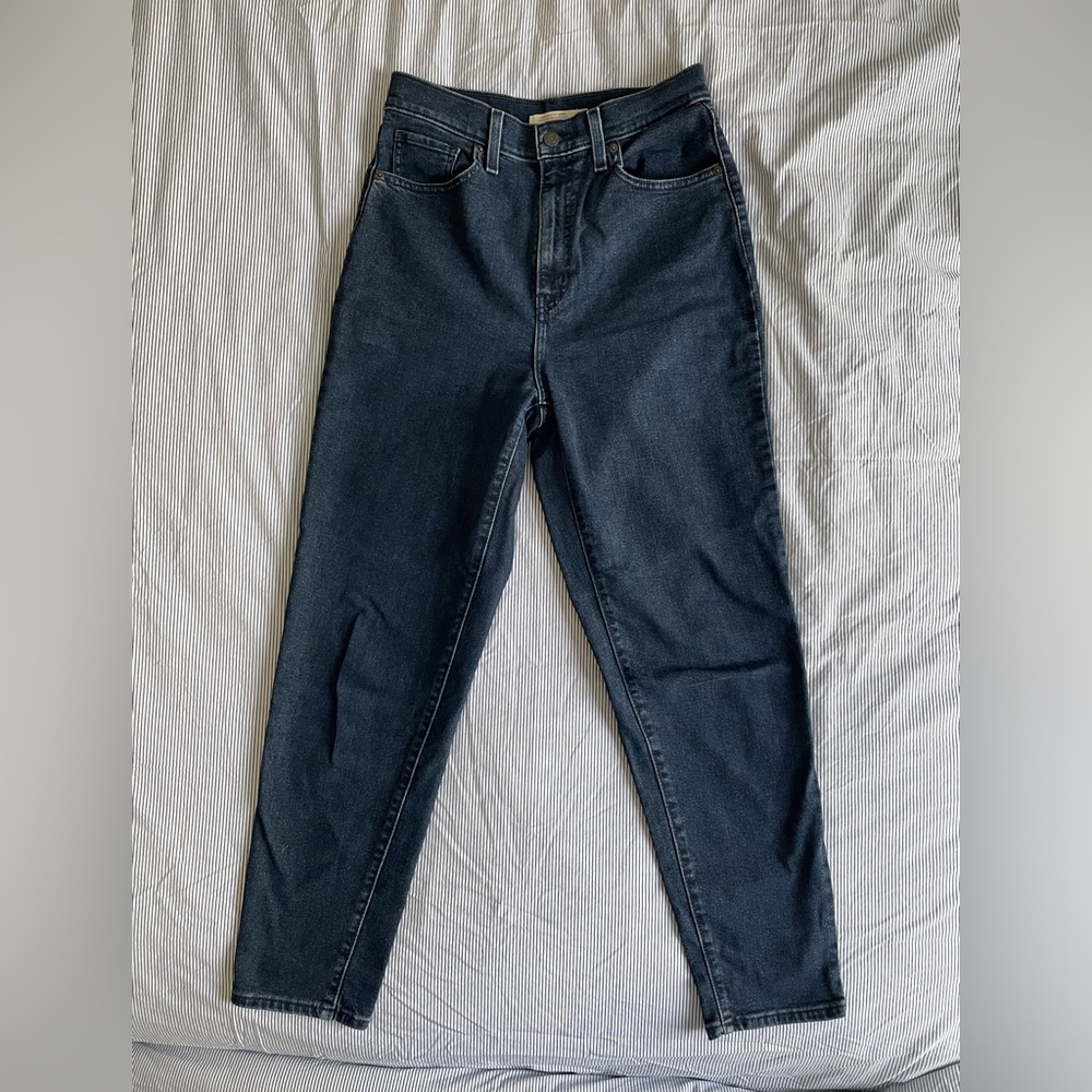 Levi's Blue Straight Leg Jeans High Waisted
